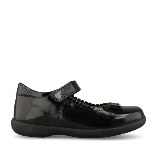 Girls J36FHA Naimara Velcro Shoe In Black Patent