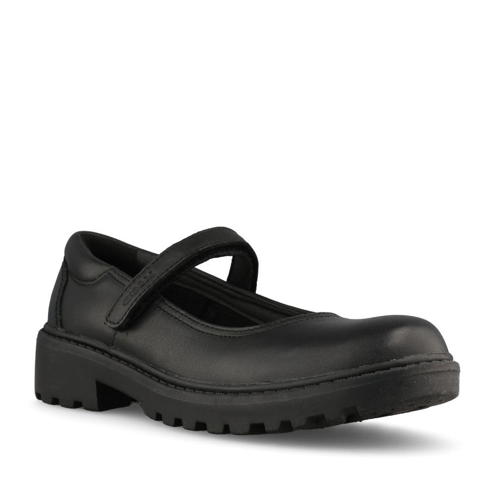 Geox Girls J6420P Casey Mary Jane in Black Leather