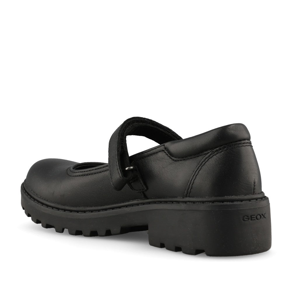 Geox Girls J6420P Casey Mary Jane in Black Leather