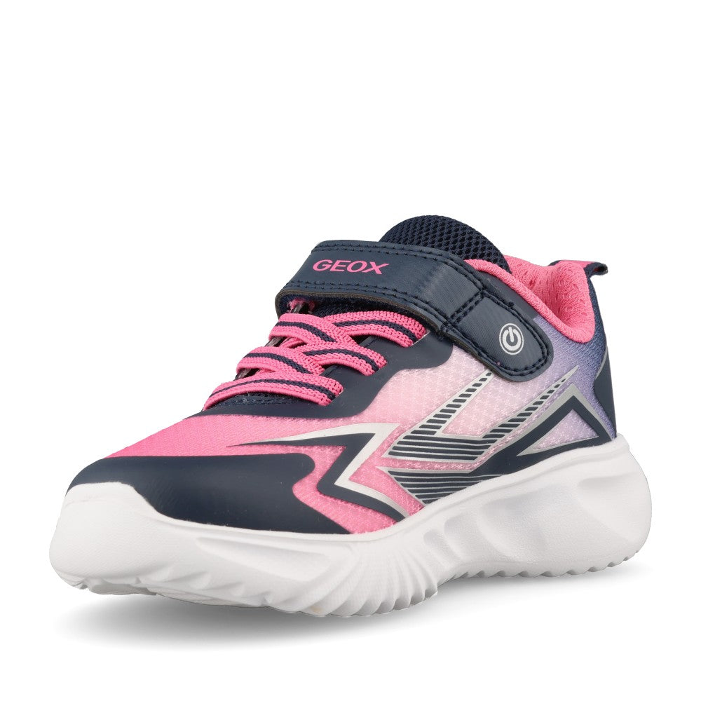 Girls J66E9B-C4268 Assister Trainer In Navy & Fuchsia