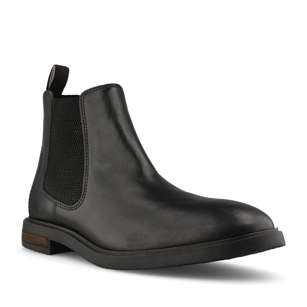 Clarks Mens Jaxen Easy Leather G-fit Boot In Black