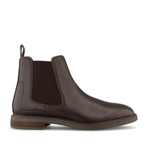 Clarks Mens Jaxen Easy Leather G-fit Boot In Brown