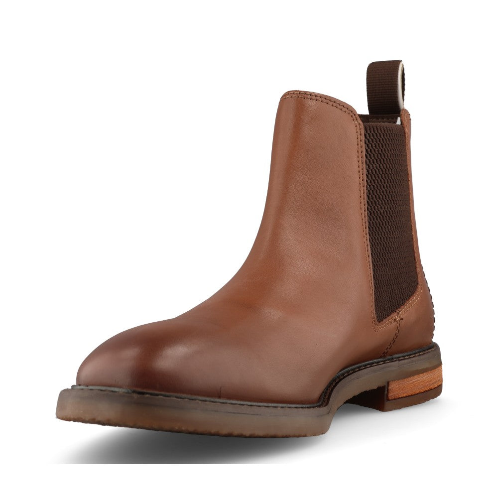 Clarks Mens Jaxen Easy Leather G-fit Boot In Dark Tan