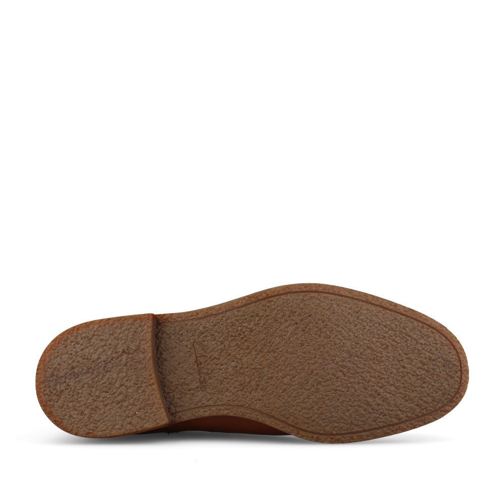 Clarks Mens Jaxen Easy Leather G-fit Boot In Dark Tan
