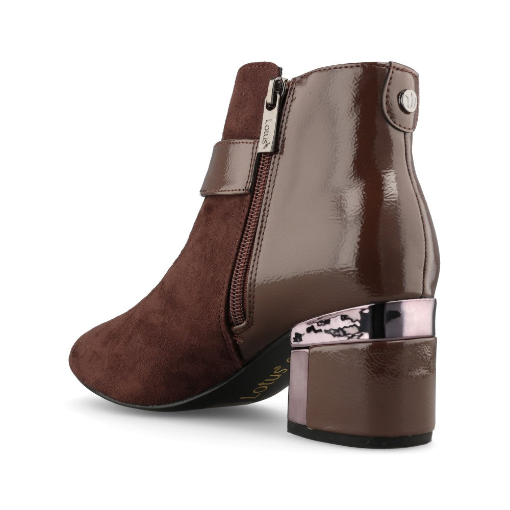 Lotus Ladies Kirsty ULB419 Ankle Boot In Brown