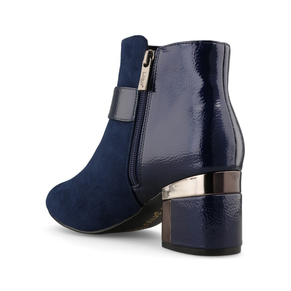 Lotus Ladies Kirsty ULB419 Ankle Boot In Navy