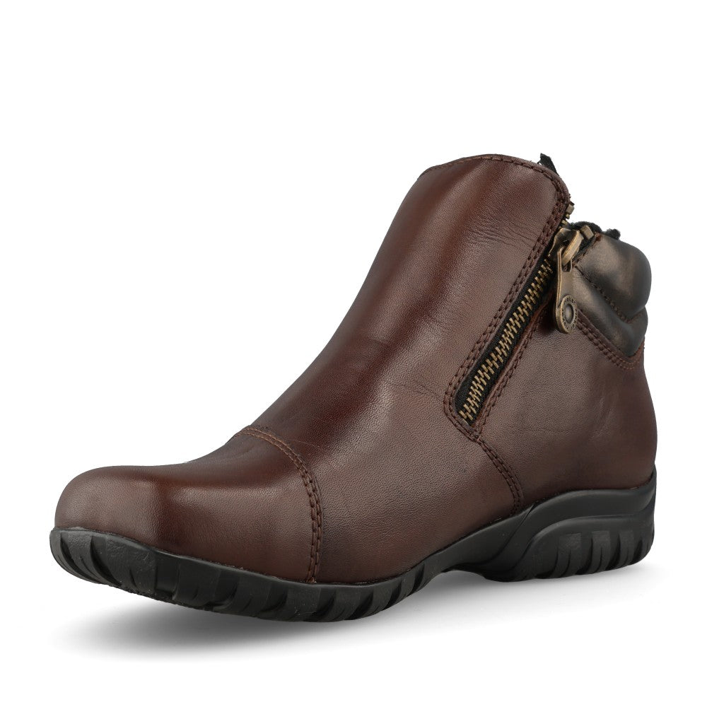 Rieker Ladies L4655-27 Ankle Boot In Brown