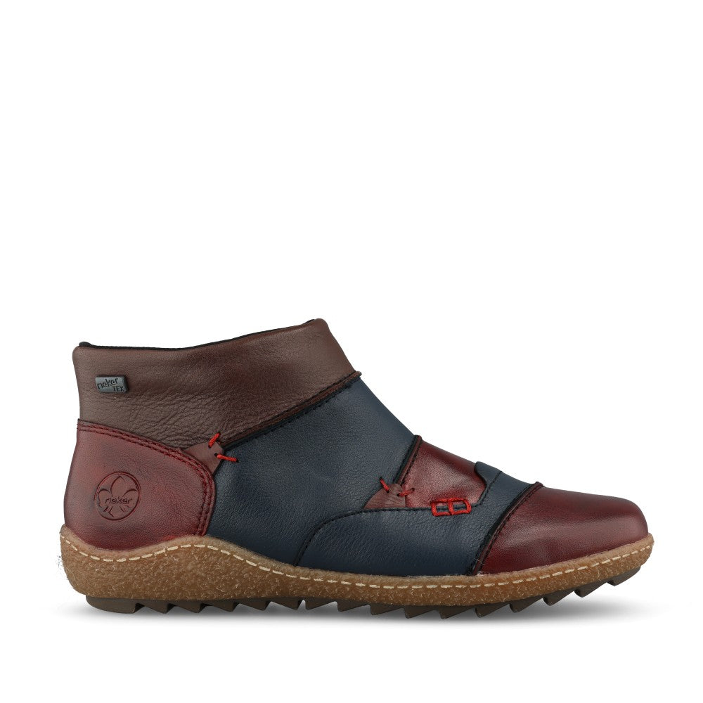 Rieker Ladies L7553-90 Ankle Boot In Multi