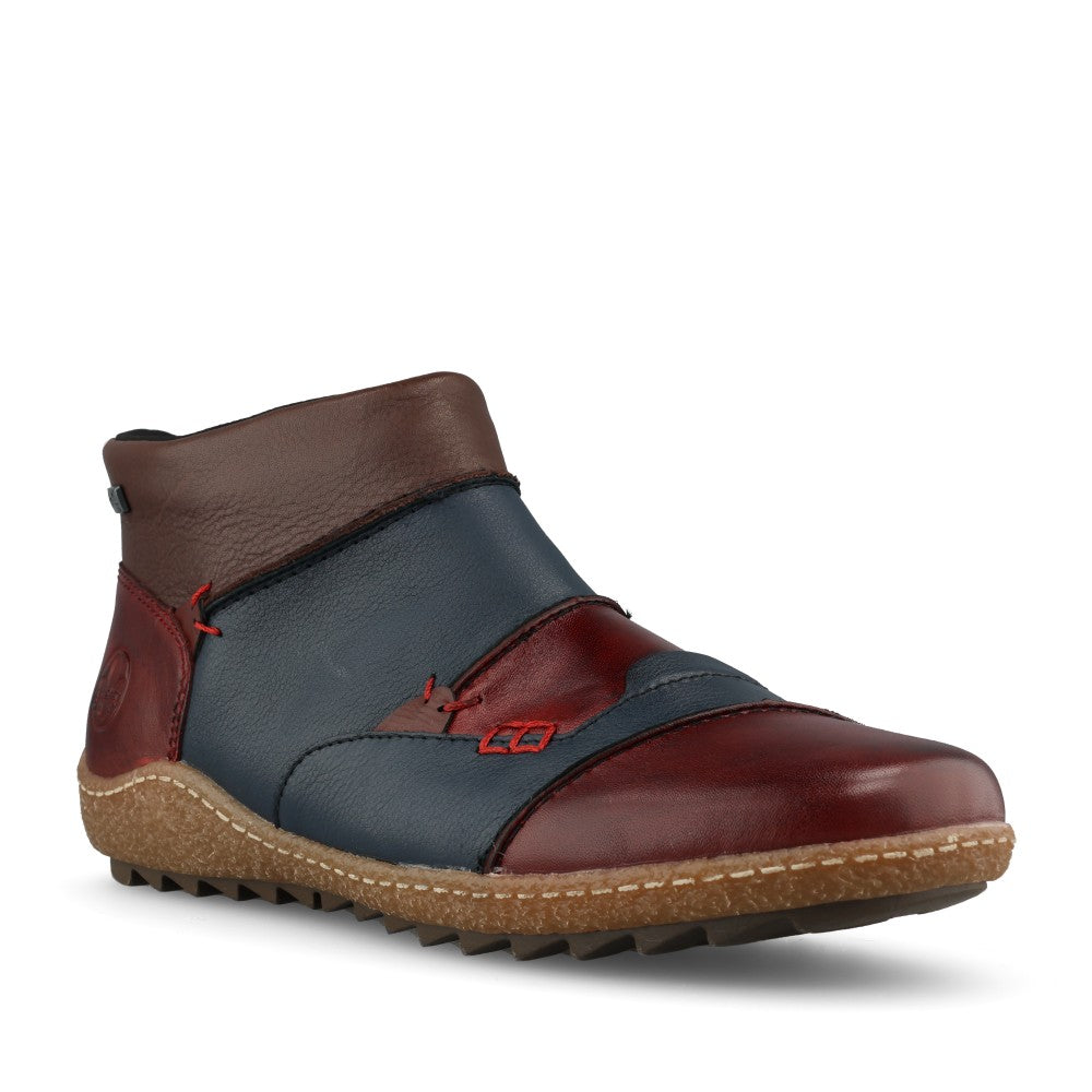 Rieker Ladies L7553-90 Ankle Boot In Multi