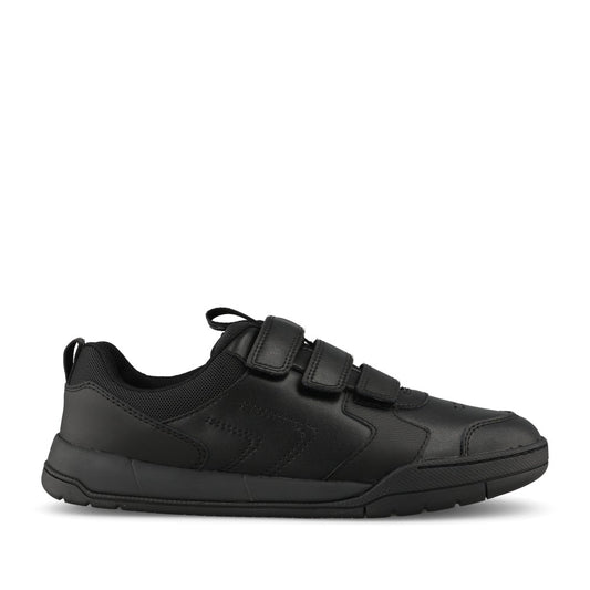 Clarks Boys Laser Play Y G-FIT Velcro in Black Leather