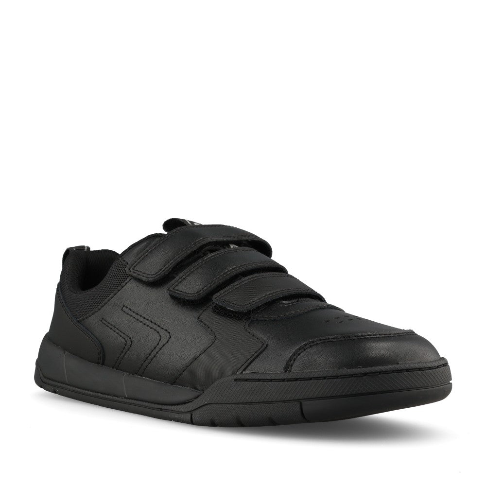 Clarks Boys Laser Play Y F-FIT Velcro in Black Leather