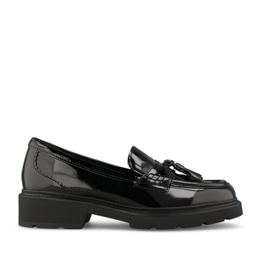 Clarks Ladies 261844914 Lauryl Tassel In Black Patent