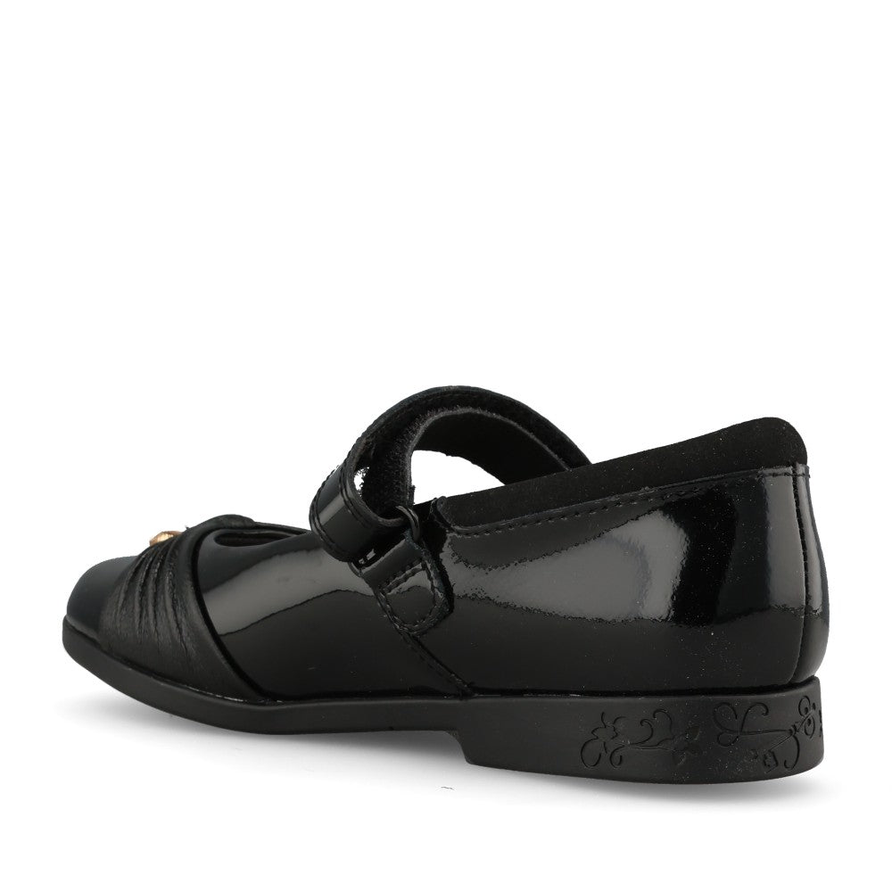 Clarks Girls Lock Gem G-FIT Mary Jane in Black Patent