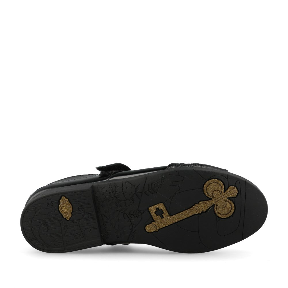 Clarks Girls Lock Gem G-FIT Mary Jane in Black Patent