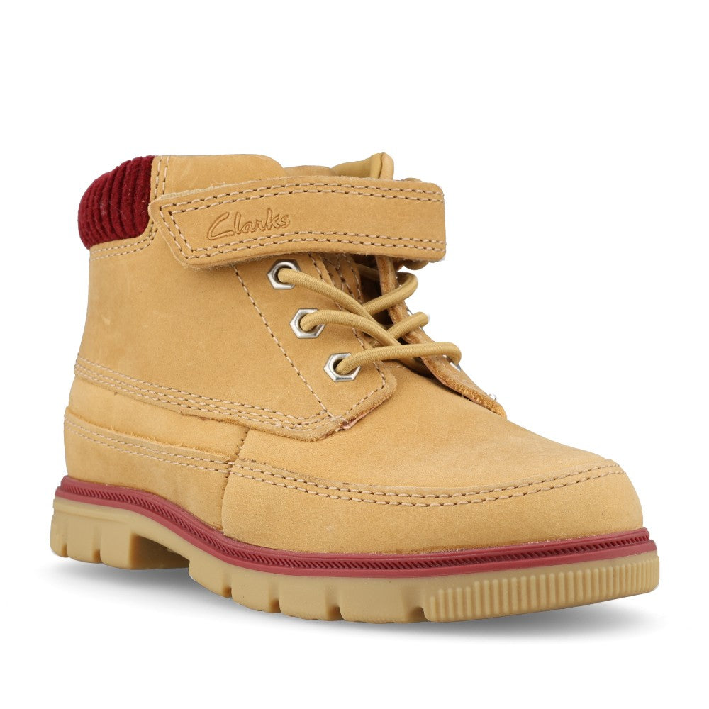 Clarks Boys Lorcam Pine T G-Fit Boot in Sand