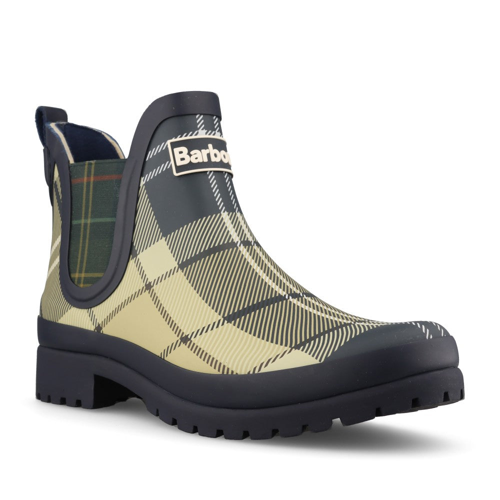 Barbour Ladies Mallow LRF0091 Welly In Navy Birchwood Tartan