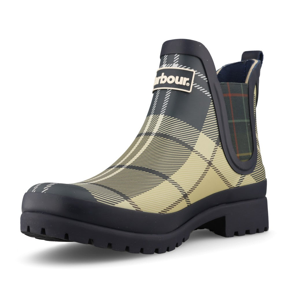 Barbour Ladies Mallow LRF0091 Welly In Navy Birchwood Tartan