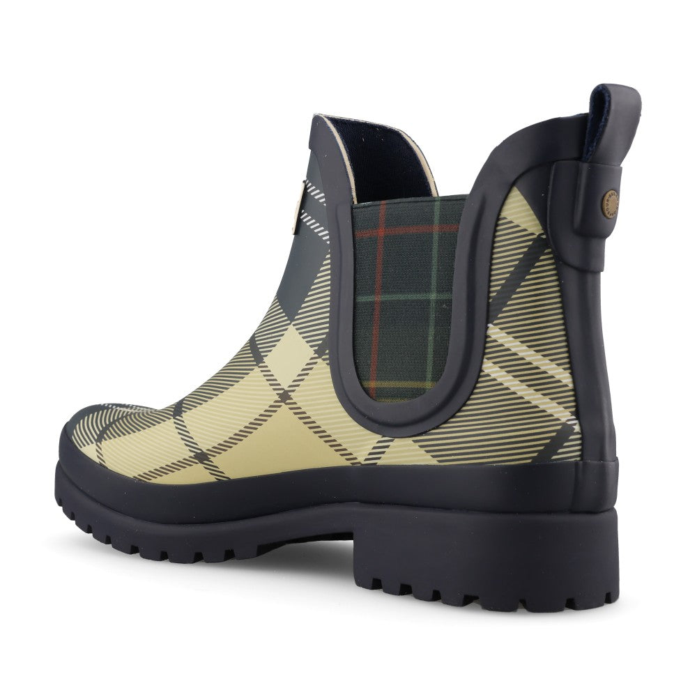 Barbour Ladies Mallow LRF0091 Welly In Navy Birchwood Tartan
