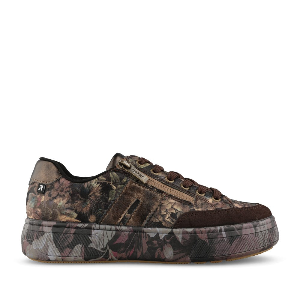 Rieker Ladies M7711-26 Shoe In Brown