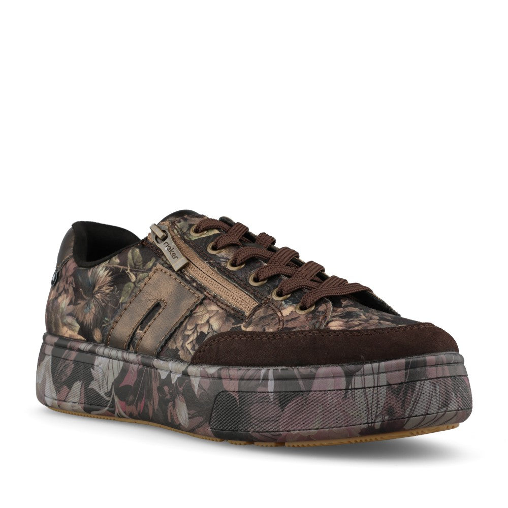 Rieker Ladies M7711-26 Shoe In Brown