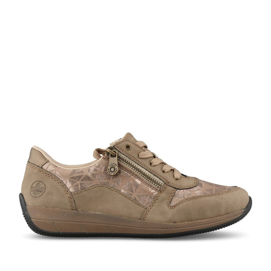 Rieker Ladies N1100 Shoe In Beige