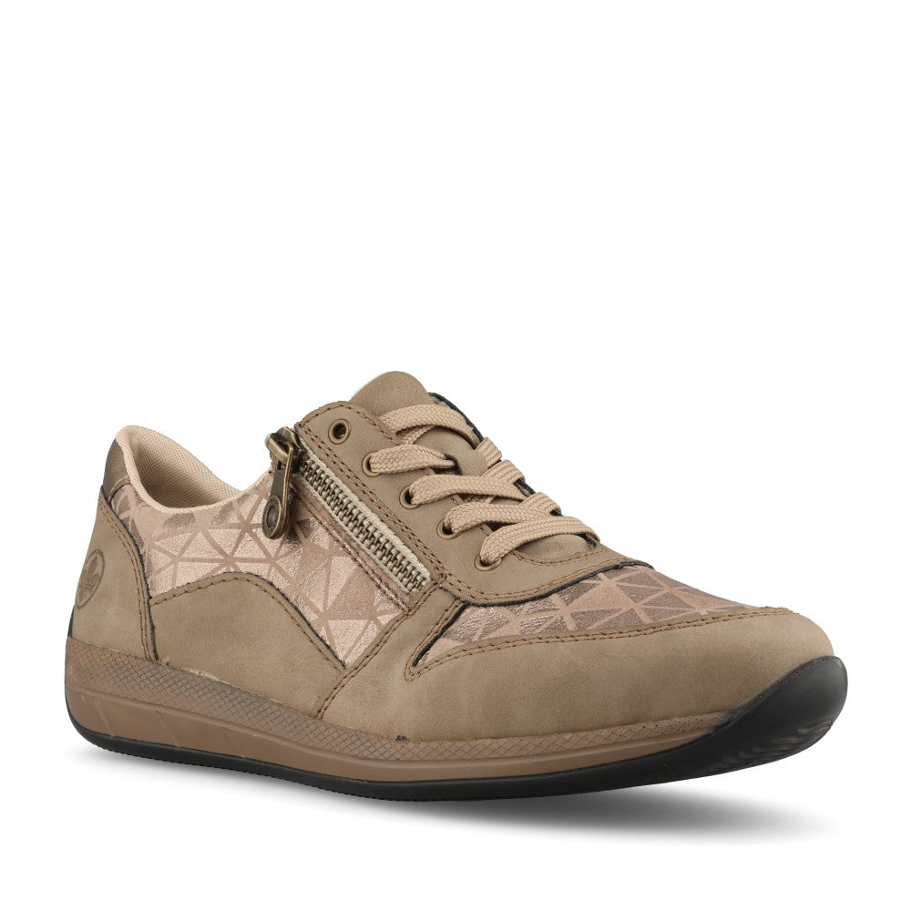Rieker Ladies N1100 Shoe In Beige