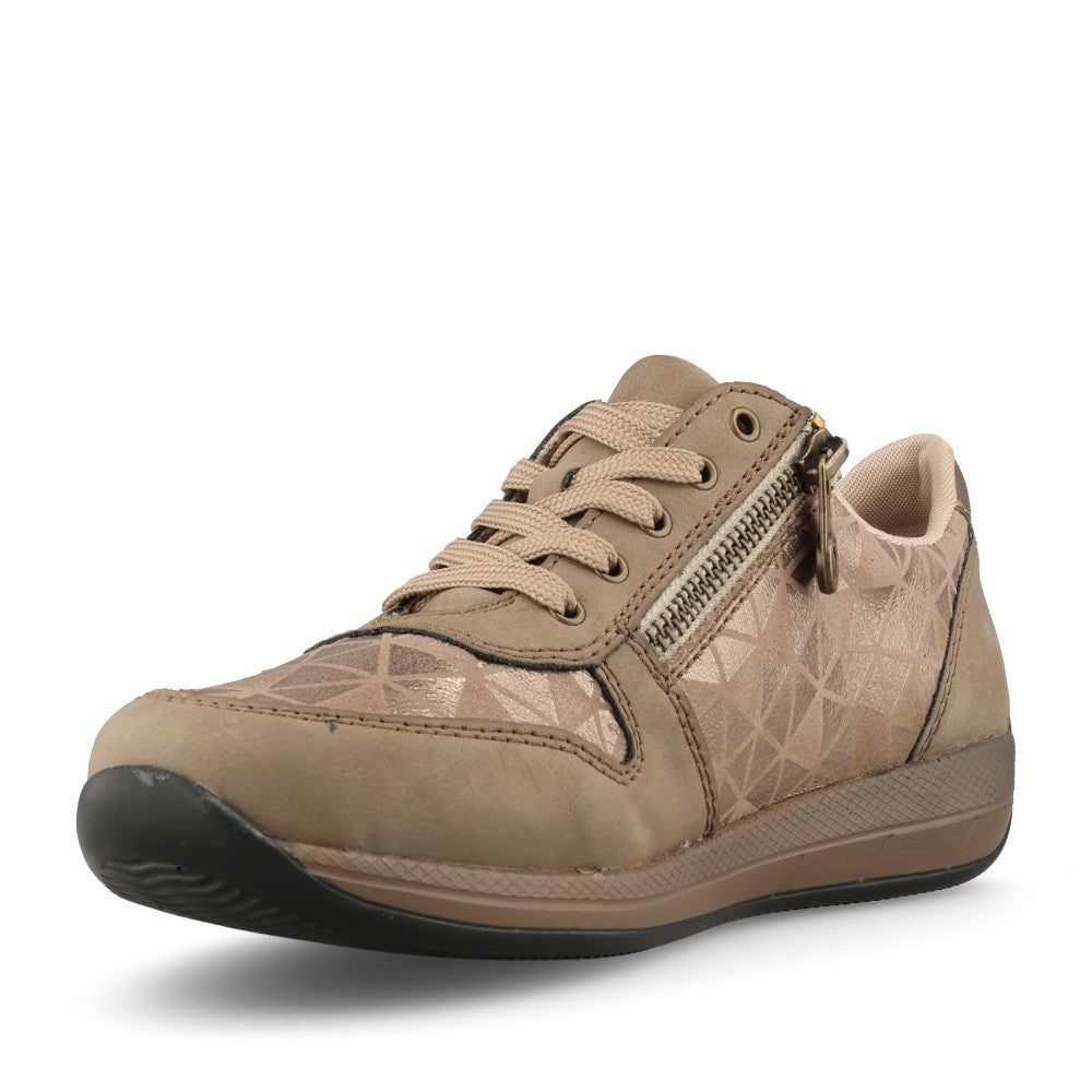 Rieker Ladies N1100 Shoe In Beige