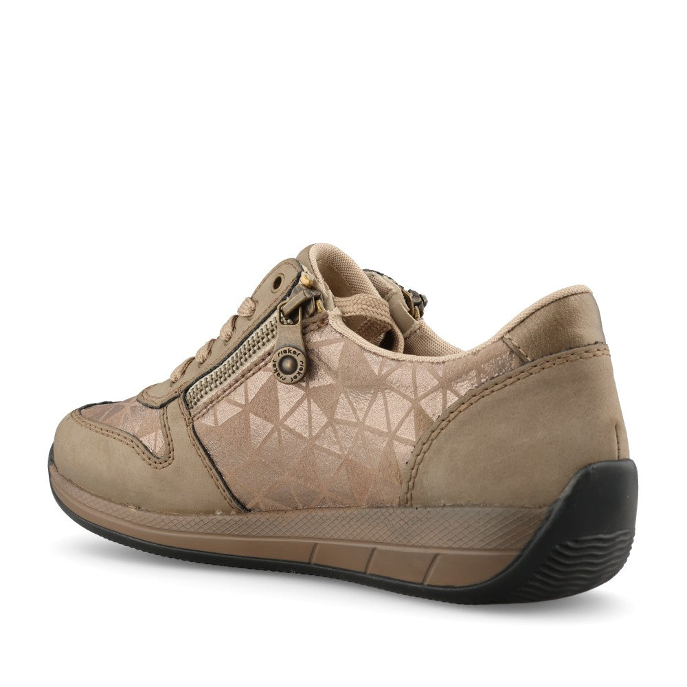 Rieker Ladies N1100 Shoe In Beige