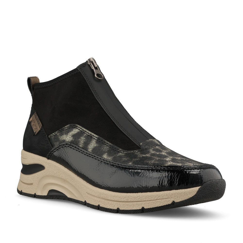 Rieker Ladies N9362 Ankle Boot In Black