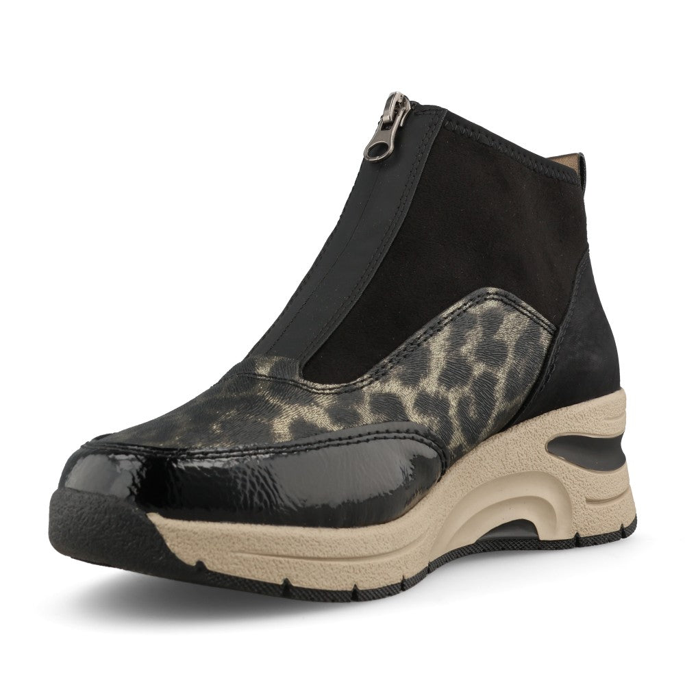 Rieker Ladies N9362 Ankle Boot In Black