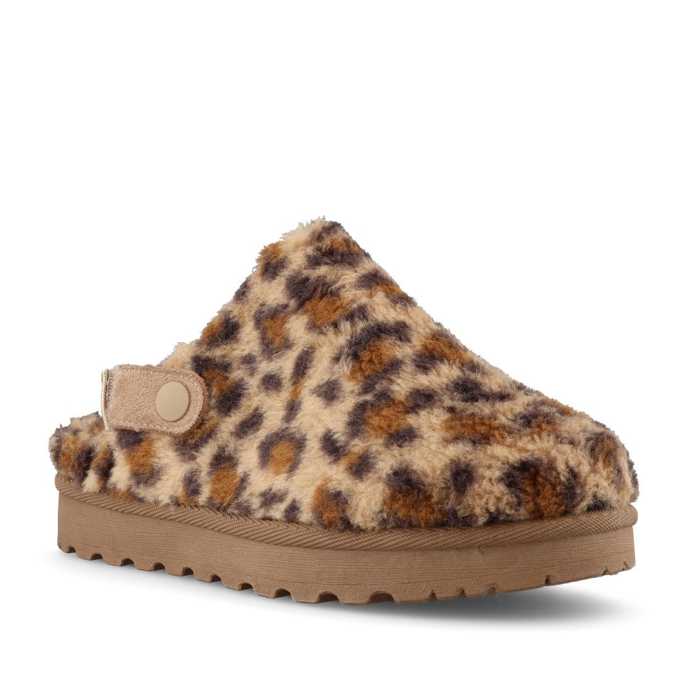 Lunar Ladies Naples KLZ002 Slipper In Leopard