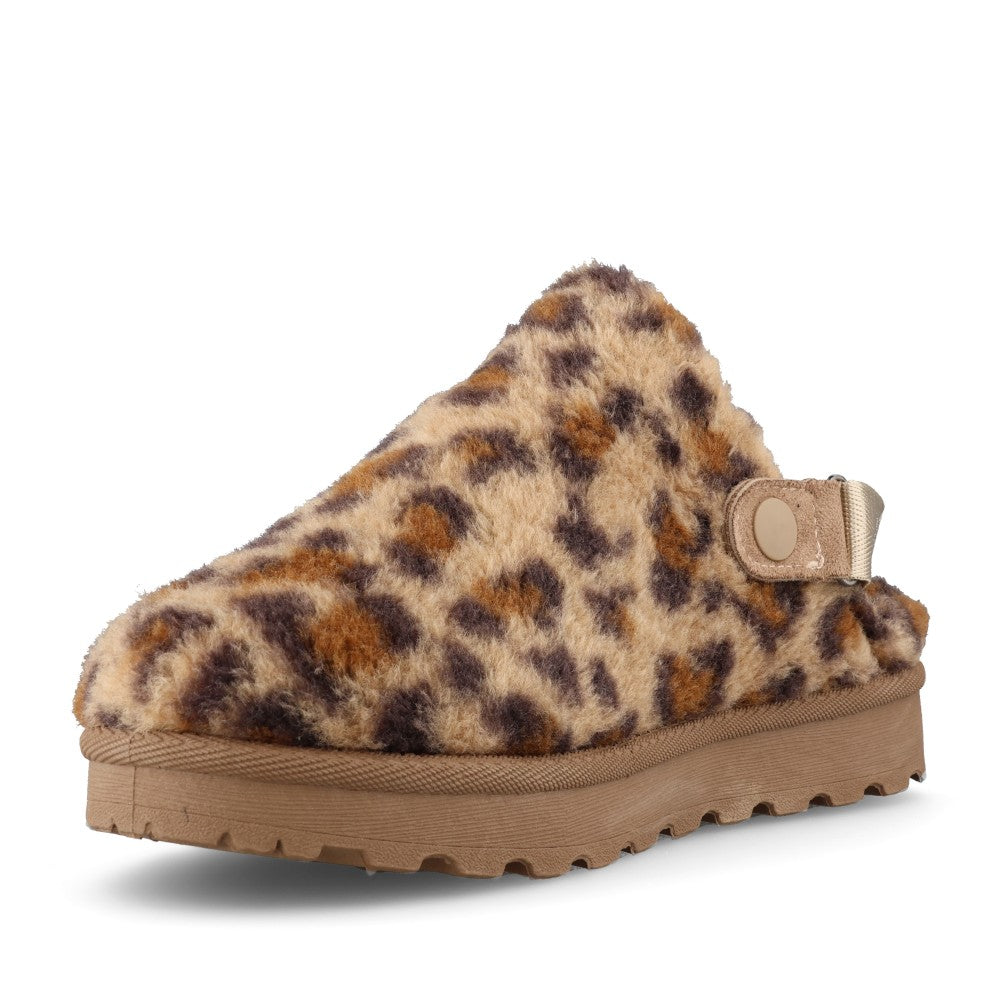Lunar Ladies Naples KLZ002 Slipper In Leopard