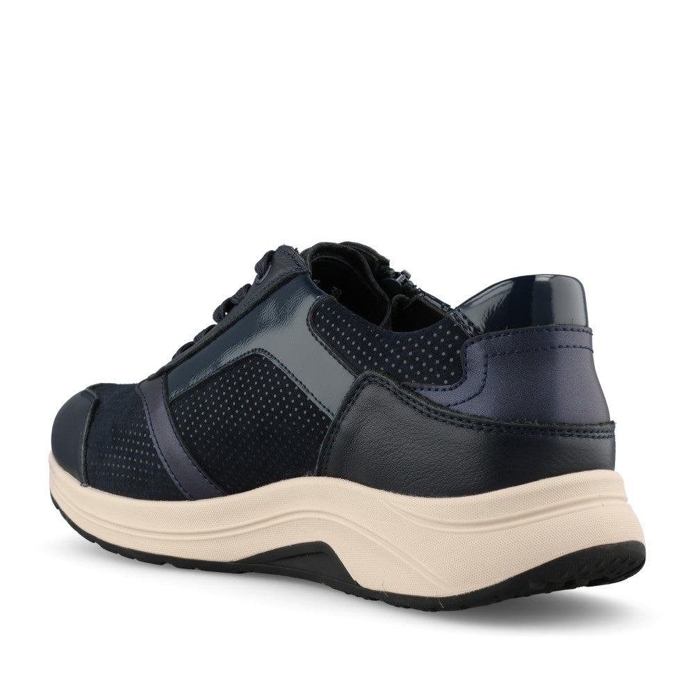 G-Comfort Ladies R-5189 3L Wide Fit Trainer in Navy
