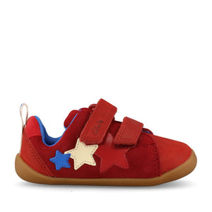 Clarks Boys Roamer City T G-Fit Shoe in Dark Red