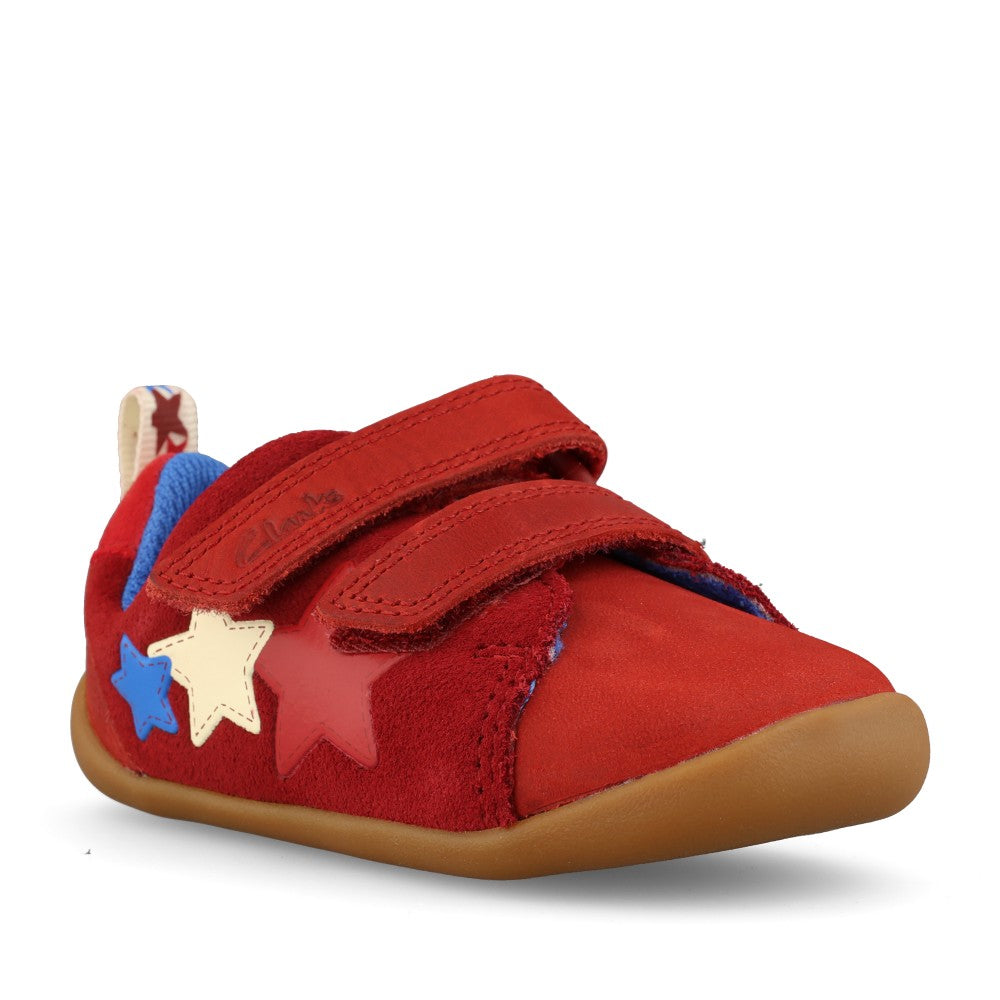 Clarks Boys Roamer City T F-Fit Shoe in Dark Red
