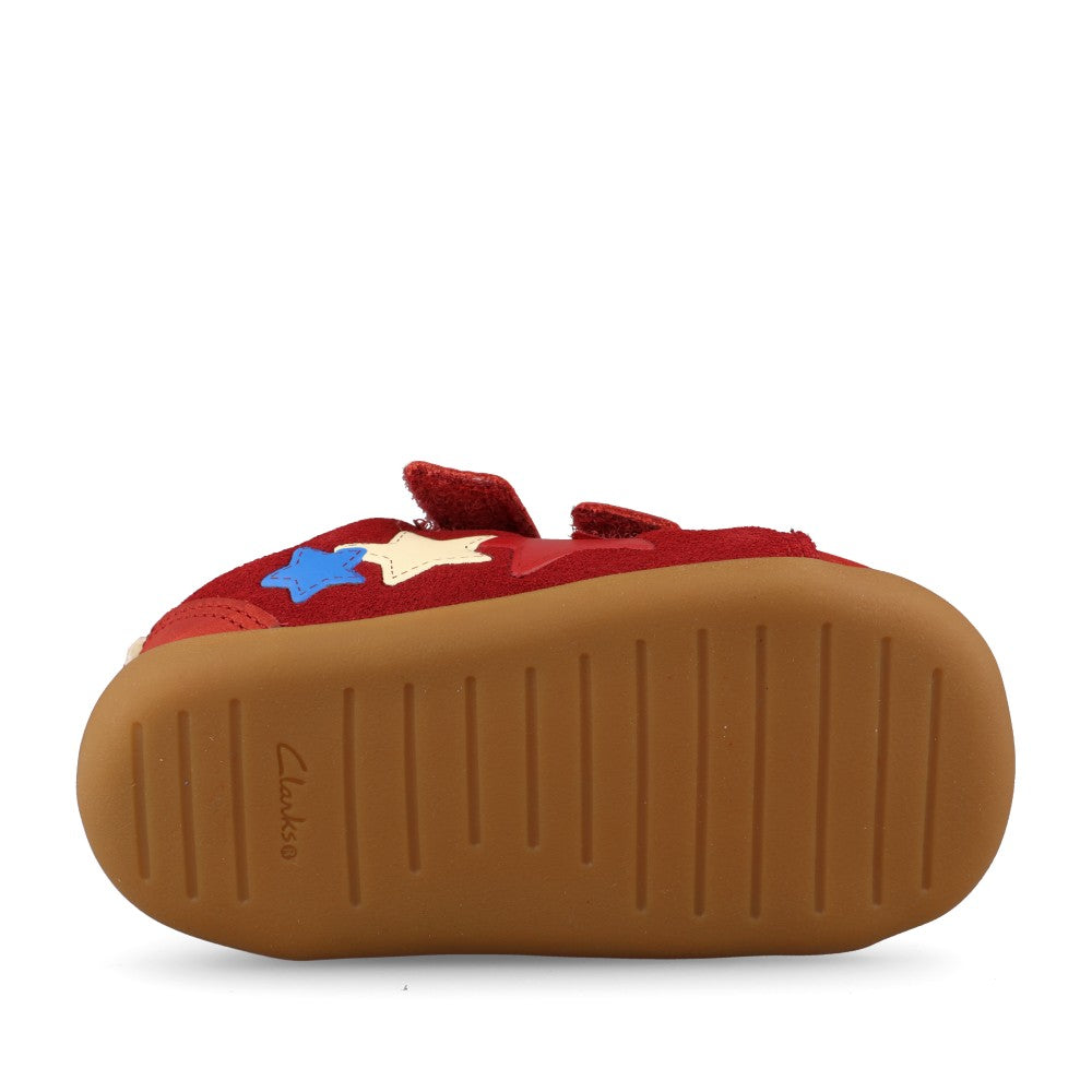 Clarks Boys Roamer City T F-Fit Shoe in Dark Red