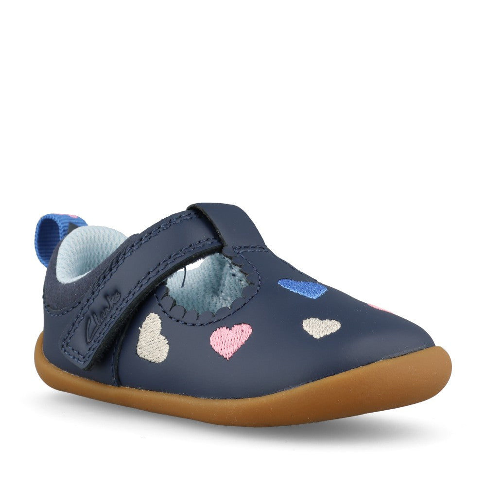 Clarks Girls Roamerheart T G-Fit Shoe in Navy