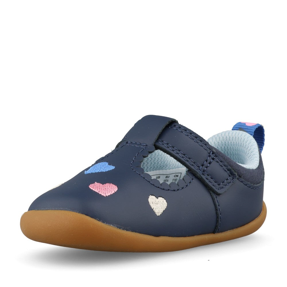 Clarks Girls Roamerheart T F-Fit Shoe in Navy