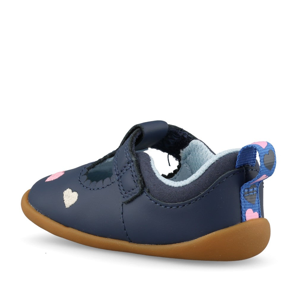 Clarks Girls Roamerheart T G-Fit Shoe in Navy