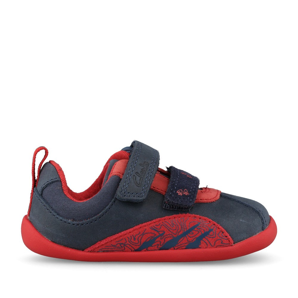 Clarks Boys Roamer Tail T F-Fit Shoe in Navy