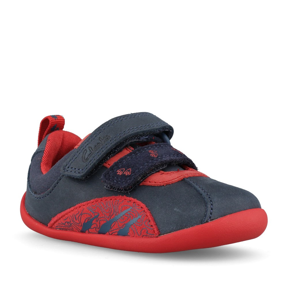 Clarks Boys Roamer Tail T G-Fit Shoe in Navy