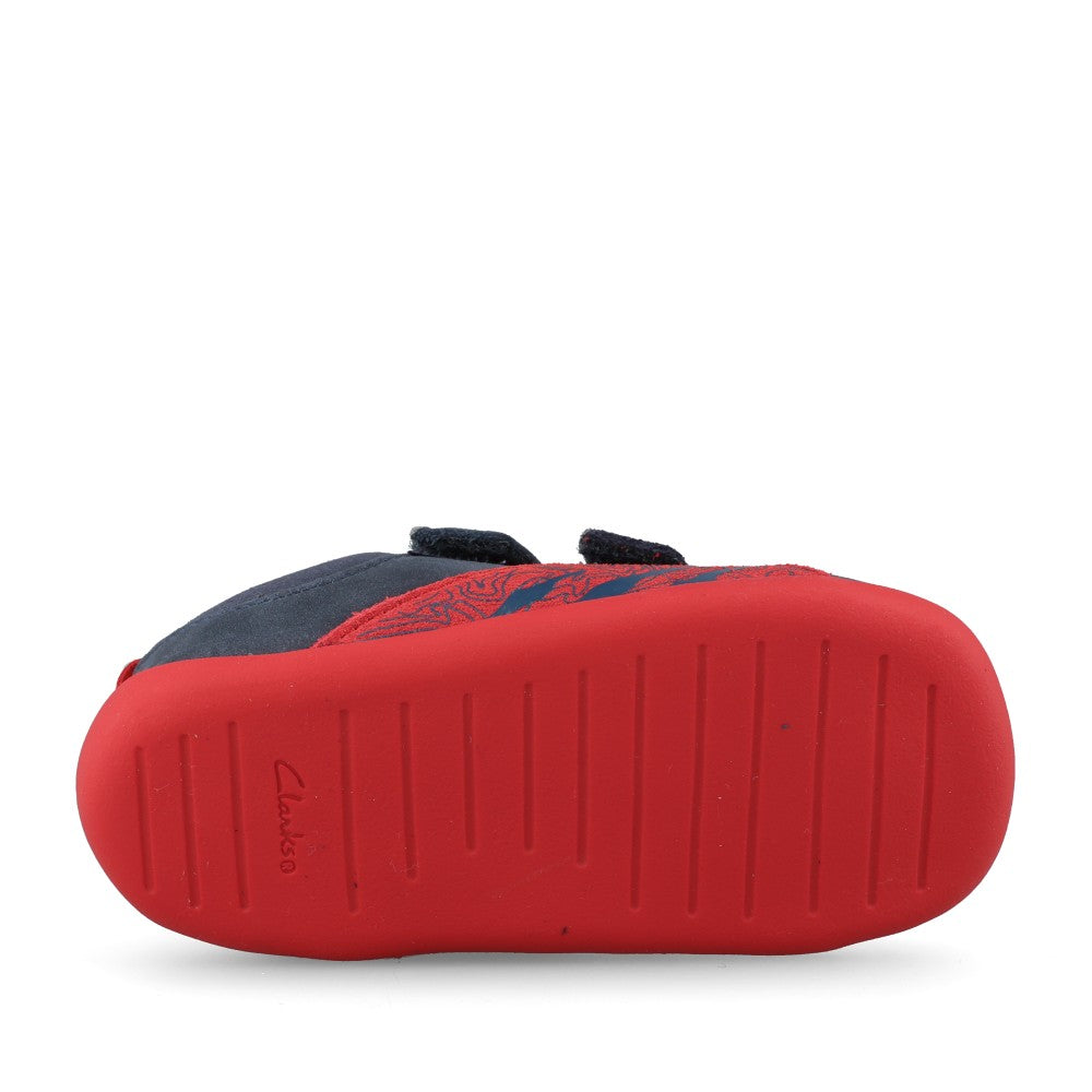 Clarks Boys Roamer Tail T F-Fit Shoe in Navy