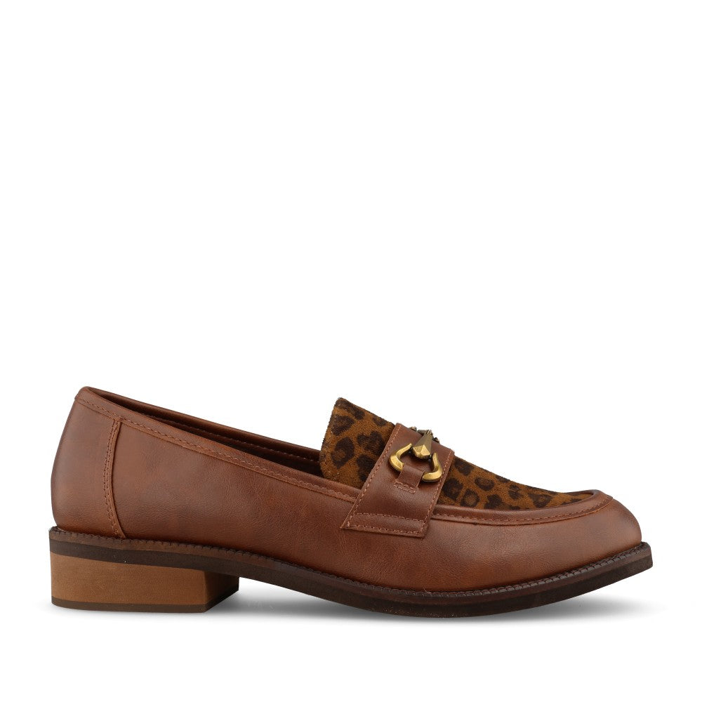 Ladies Sherry FLZ001 Loafer In Tan Leopard