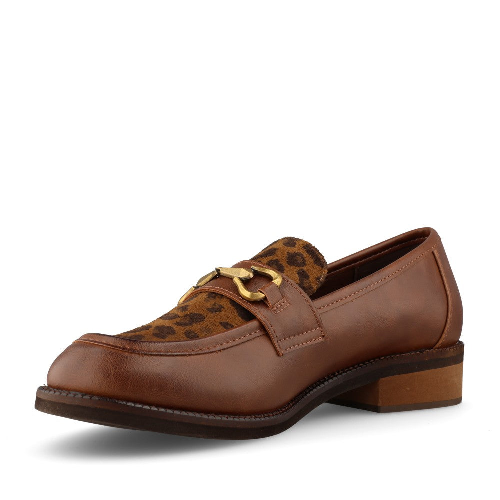 Ladies Sherry FLZ001 Loafer In Tan Leopard
