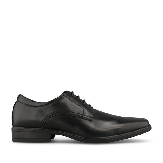 Boys Swansea Laced Shoe In Black Leather