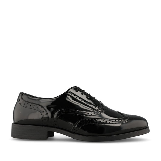 Girls Swarthmore Laced Brogue In Blk Patent