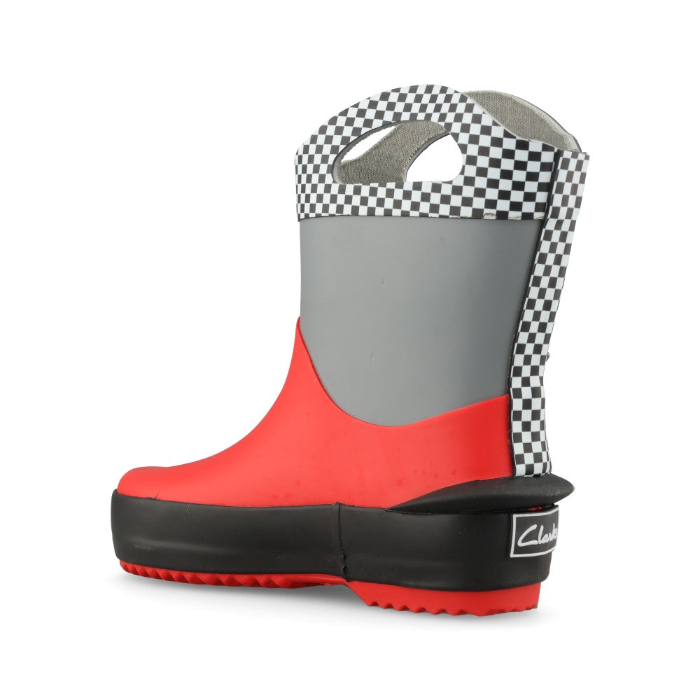 Clarks Boys Tarri Dash T G-Fit Welly in Red