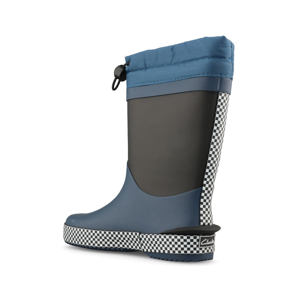 Clarks Boys Tarri Race K G-Fit Welly in Navy