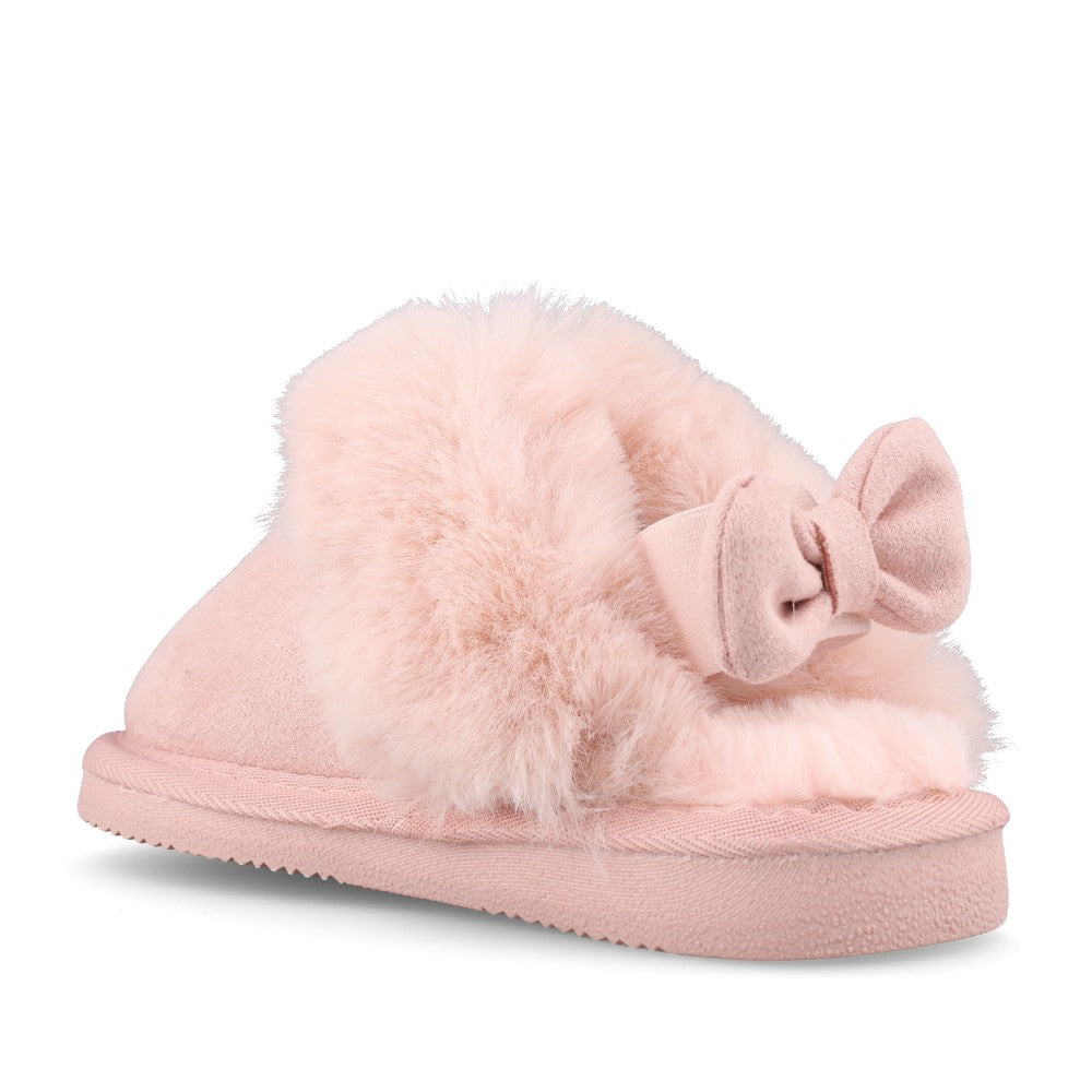 Clarks Girls Toastie Bow K G-Fit Slipper in Pink