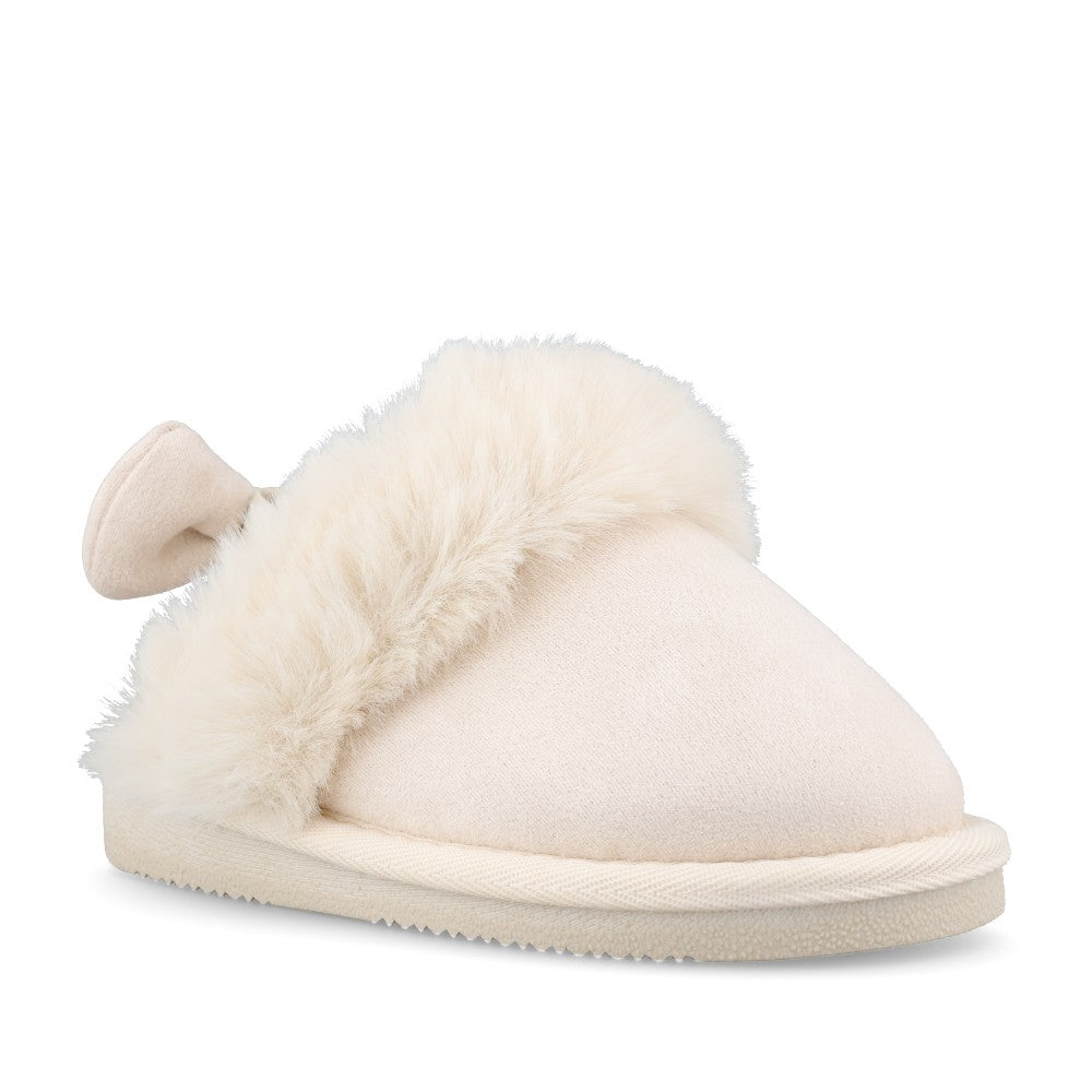Clarks Girls Toastie Bow K G-Fit Slipper in Cotton